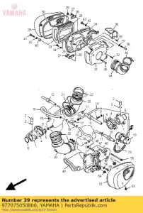 yamaha 977075050800 schroef, pan tap.2 - Onderkant