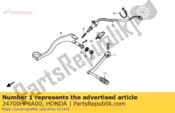 pedaal, schakelen van Honda, met onderdeel nummer 24700HP6A00, bestel je hier online: