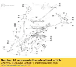 Tutaj możesz zamówić guma peda? U hamulca od Piaggio Group , z numerem części 228793: