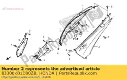 Ici, vous pouvez commander le définir illust * type3 * auprès de Honda , avec le numéro de pièce 83300K01D00ZB: