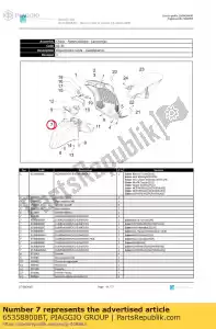 Piaggio Group 65358800BT front mudguard - Bottom side