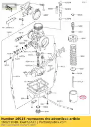 Aqui você pode pedir o válvula-acelerador kx65-a3 em Kawasaki , com o número da peça 160251040: