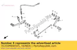 Here you can order the sw assy,rear stop from Honda, with part number 35350MBW505: