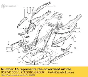 Piaggio Group 95934100DF right undertail section - Bottom side