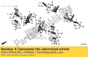 Honda 50615MGZJ00 plaat, stap lager - Onderkant