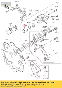 Kawasaki 430481066 étrier à piston - La partie au fond