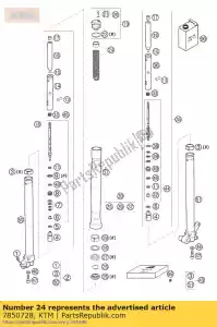 ktm 7850728 kit ressorts + manchons de précharge - La partie au fond