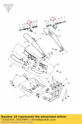 Here you can order the screw, tx, pan/hd, m6x1. 0x16, slv from Triumph, with part number T3330334: