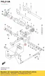 Here you can order the plate,gear shif from Suzuki, with part number 2551213E20: