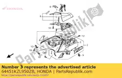 afdekking, hoofdleiding * pb327m * (pb327m onyx blauw metallic) van Honda, met onderdeel nummer 64451KZL950ZB, bestel je hier online:
