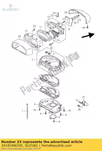 suzuki 3418348G00 parafuso, 2,3x10,5 - Lado inferior