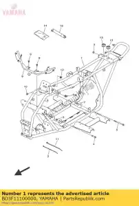 yamaha BD3F11100000 frame comp. - Lado inferior