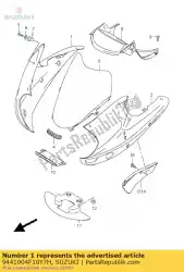 motorkap, zijkant, r ( van Suzuki, met onderdeel nummer 9441004F10Y7H, bestel je hier online: