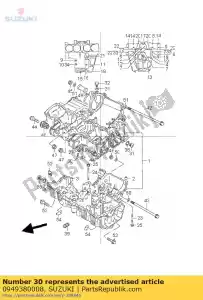 suzuki 0949380008 jato de óleo - Lado inferior