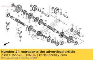 Honda 23811HA5670 plaque, fixation - La partie au fond