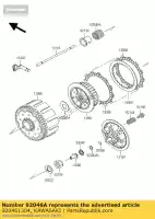 920461304, Kawasaki, Lagernaald, k30x30 kx250-m1 kawasaki kx 250 2003 2004 2005 2006 2007 2008, Nieuw