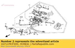 Ici, vous pouvez commander le tuyau a, pompe auprès de Honda , avec le numéro de pièce 16711MCF000:
