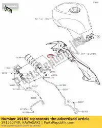 Qui puoi ordinare pad, 20x30x3 da Kawasaki , con numero parte 391560749: