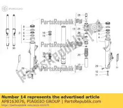 Here you can order the return spring from Piaggio Group, with part number AP8163076: