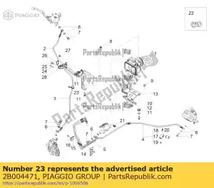 Piaggio Group 2B004471 abs pipe carrier - Bottom side