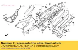 Here you can order the cowl, seat *r101cu * from Honda, with part number 77240MBTD20ZF: