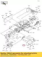 350190610, Kawasaki, 01 aba, tampa lateral, lh kawasaki kaf400 mule sx 4x4 xc 400 , Novo