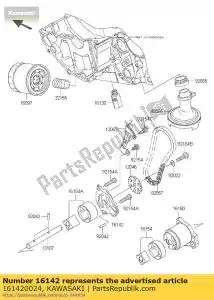 Kawasaki 161420024 bomba de tapa - Lado inferior