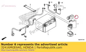 Honda 32416MGE640 cubierta, arrancador magnético - Lado inferior
