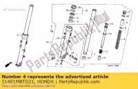 51401MBTD21, Honda, primavera, fr. garfo honda xl 1000 2003 2004 2005 2006, Novo