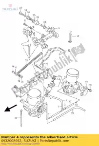 suzuki 0932008062 almofada - Lado inferior