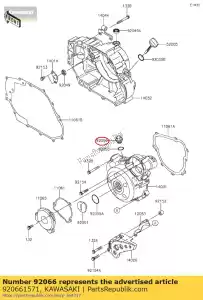 Kawasaki 920661571 stekker, 14x10 - Onderkant