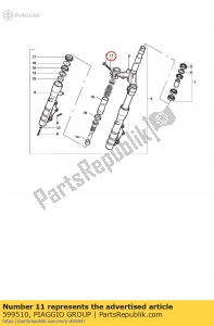 aprilia 599510 tuleja pokrywy tarczy - Dół