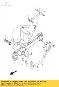 suzuki 6112641F00 dekking, rr swgarm - Onderkant