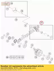 Here you can order the connect. Rod repair set from KTM, with part number 46230015000: