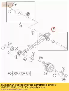 ktm 46230015000 connect. rod repair set - Bottom side