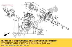 honda 42301MCB610 o?, rr. ko?o - Dół