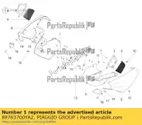 89763700YA2, Piaggio Group, panneau latéral droit moto-guzzi stelvio zgulze00, zgulzg00, zgulzu01 1200 2011 2016 2017, Nouveau