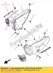 Qui puoi ordinare lato copertina 1 lhd (nero) da Yamaha , con numero parte 36LF171101H9: