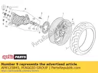 AP8125845, Piaggio Group, Distanziale ruota posteriore aprilia  atlantic scarabeo 400 500 2001 2002 2003 2004 2005 2006 2007, Nuovo