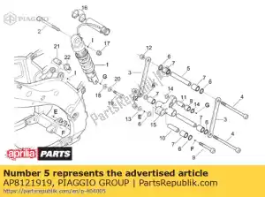 Piaggio Group AP8121919 conector pin. - Lado inferior