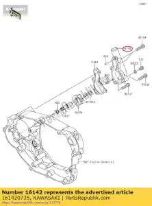 Kawasaki 161420735 cover-pump,water - Bottom side