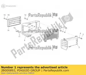 Piaggio Group 2B000892 oil cooler - Bottom side