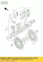 430411696FE, Kawasaki, zacisk-zespó?, fr, lh, m. kawasaki zxr  l zx400 r m zxr400 400 , Nowy