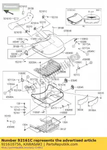 Kawasaki 921610756 amortecedor - Lado inferior