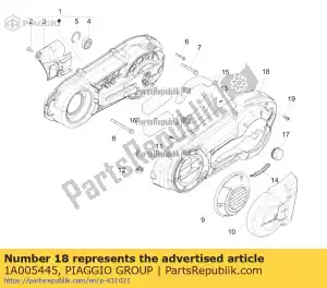 Piaggio Group 1A005445 couvercle d'insonorisation de transmission - La partie au fond