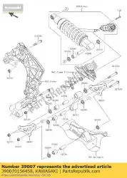Here you can order the arm-susp,uni trak,p. Silv zr100 from Kawasaki, with part number 390070156458: