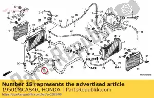 Honda 19501MCAS40 hose r,radiator f - Bottom side