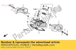Aqui você pode pedir o parafuso, especial, 6x18 em Honda , com o número da peça 90001KPCD20: