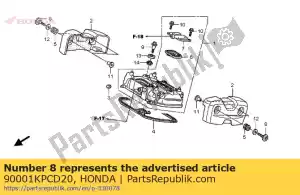 honda 90001KPCD20 parafuso, especial, 6x18 - Lado inferior