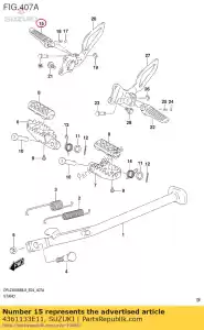 suzuki 4361133E11 bar, pill.ftr., r - Lado inferior